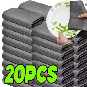 1/20PCS Magic Cleaning Cloths Reusable Microfiber Washing Rags Car Window Mirror Wipe Towels Rag Household Kitchen Clean Tools