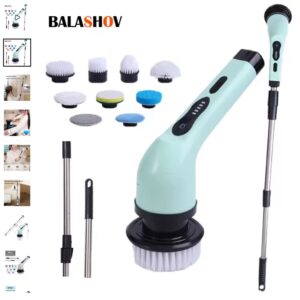 9-in-1 Electric Cleaning Brush Electric Spin Cleaning Scrubber Electric Cleaning Tools Parlour Kitchen Bathroom Cleaning Gadgets