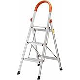 Multi-Purpose Metal Step Ladder for Indoor & Outdoor Use - Herringbone Design - Image 3