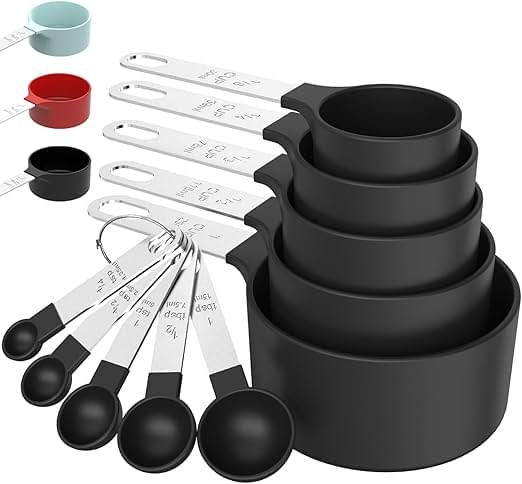 TILUCK Measuring Cups & Spoons Set, Stackable Cups and Spoons