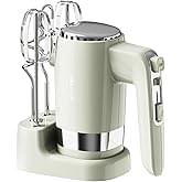 Portable Mixer with Integrated Case, Stainless Steel Whisk and Dough Hook - Image 3